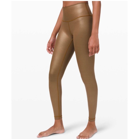 🍋 Rare NWOT Flawless Foil Lululemon Wunder Under Foil Color Size 4 - Picture 2 of 7